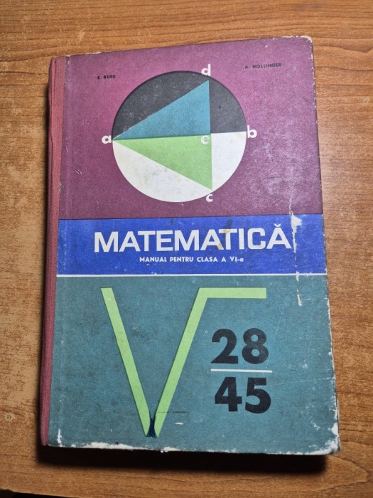 manual de matematica - pentru clasa a 6-a - din anul 1970
