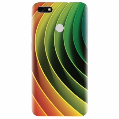 Husa silicon pentru Huawei P9 Lite mini, 3D Multicolor Abstract Lines foto