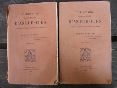 D&amp;#039;Anecdotes , Edmond Guerard (doua vol) foto
