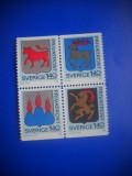 HOPCT TIMBRE SUEDIA MNH 1016 HERALDICA -4 VALORI 1982-NESTAMPILAT