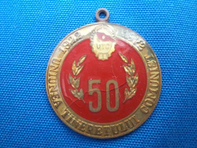 MEDALIA SEMICENTENARULUI CREARII UTC 1922-1972 -UNIFATA foto