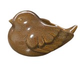 SUPORT LUMANARE VINTAGE DIN CERAMICA GLAZURATĂ IN FORMĂ STILIZATA PASARE