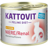 Conserva Kattovit Renal, Pui, 185 g