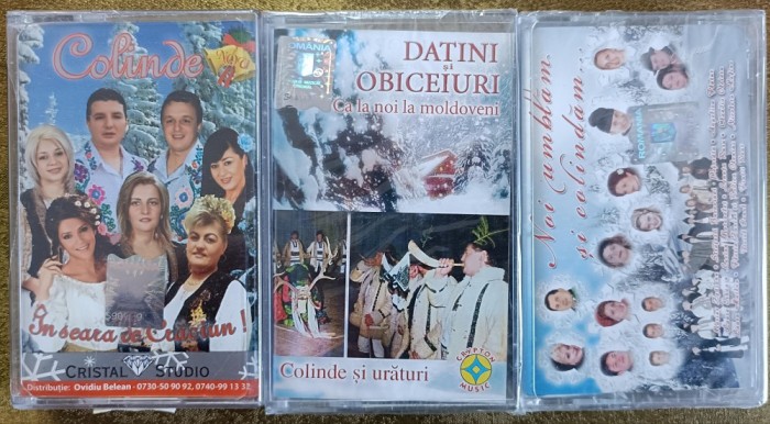 Colinde și Urături , Datini și Obiceiuri de Sărbătorile de Iarnă 3 casete sigilate