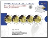 GERMANIA 2016 - 5 X 2 Euro &ldquo;Palatul Zwinger din Dresda&rdquo; folder/Proof, Europa