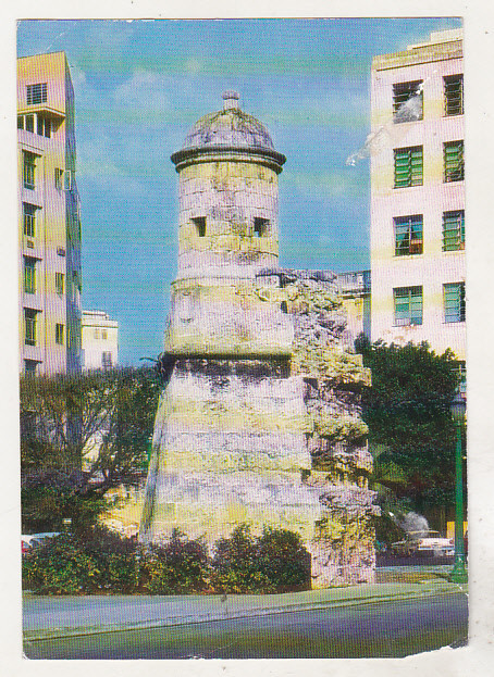 bnk cp - Cuba - Havana - Turnul de veghe al fortaretei - uzata