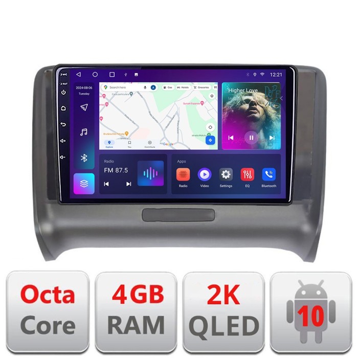 Navigatie Audi TT 2004-2011 C-078 Android Octa Core Ecran 2K QLED GPS 4G 4+32GB 360 KIT-078+EDT-E409-2K CarStore Technology