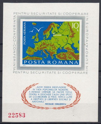 Romania 1975 - CSCE - Colita Nedantelata MNH foto