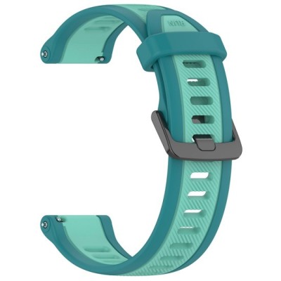 Curea pentru Huawei Watch GT 4 (41mm)/W1/Honor Watch S1/Garmin Venu 2S/Vivoactive 4S - Techsuit Watchband (W053) - Teal Blue foto
