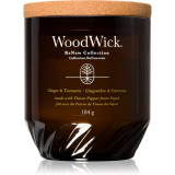 Woodwick Ginger &amp; Turmeric lum&acirc;nare parfumată cu fitil din lemn 184 g