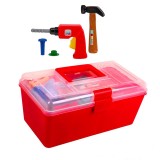 Set de joaca Valiza cu unelte si accesorii, 26 piese, ATU-080107, Plastic, Oem