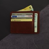 Cumpara ieftin Portcard Minimalist din Piele Naturala , Duma, Grena