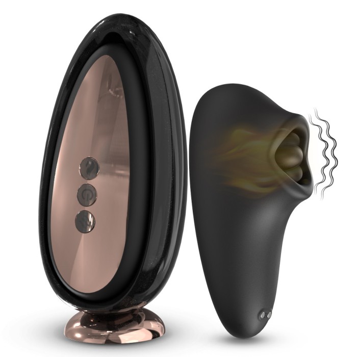 Vibrator Licking Mirror Black