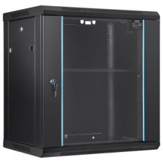 Cabinet metalic / Rack 19&#039;&#039;, Vevor 12U, usa din sticla, 640 x 450 x 600 mm, Montare pe perete