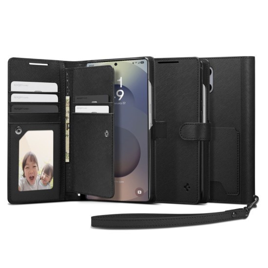 Husa pentru Samsung Galaxy S25 Ultra - Spigen Wallet S - Black