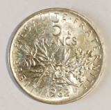 FRANTA 5 FRANCI 1962 SEMANATOAREA ARGINT UNC ( CITITI VA ROG DESCRIEREA ENUNTUL )
