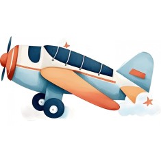 Sticker decorativ, Elicopter, Albastru, 90 cm, 1286STK-1
