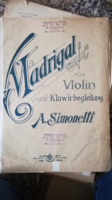 Madrigale fur Violin und Klawir, magazinul de muzica La Do, Re, Mi Craiova foto