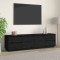 Comoda TV, negru, 176x37x47,5 cm, lemn masiv de pin GartenMobel Dekor