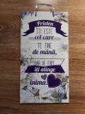 Tablou mesaj motivational PRIETEN mov