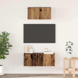 vidaXL Set dulap TV 2 pcs Lemn vechi 80 x 30 x 30 cm Lemn compozit