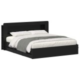 vidaXL Cadru de pat cu depozitare Negru 180 x 200 cm Lemn prelucrat 3434064