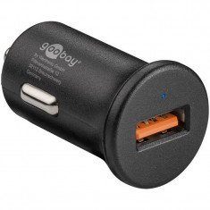 Incarcator auto iesire USB 3A Quick Charge QC 3.0 Fast Charger GOOBAY 45162