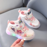 Adidasi albi cu luminite - Hearts (Marime Disponibila: Marimea 24), Superbaby