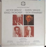 Disc vinil, LP. Famous Romantic Works. SETBOX 4 DISCURI VINIL-Hector Berlioz, Gustav Mahler, Sergei Prokofiev, I, Clasica