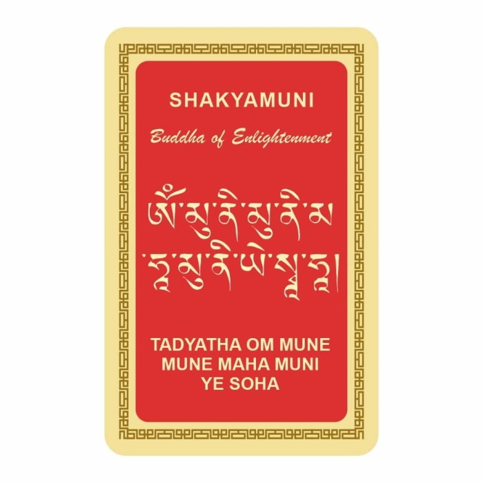 Card pentru fericire si noroc, impotriva obstacolelor, cu buddha Shakyamuni