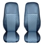Cumpara ieftin Set huse din piele ecologica pentru VOLVO FH12 2006- 2015 Gri Negru
