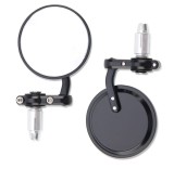 Set oglinzi (retrovizoare) - tip motociclete Cafe Racer - prindere cu surub in cap ghidon - culoare: negru (Oxford)