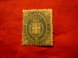 Timbru Italia 1891 Stema , 5C verde sarniera, Nestampilat