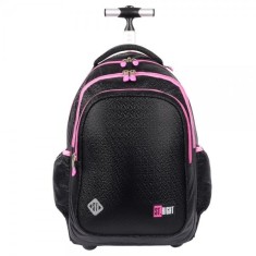 Ghiozdan cu troler Majewski Gama St. Right, colectia Black Glitter 2024, TB01