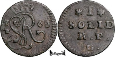 1768 G, 1 Szeląg Koronny - Stanisław August Poniatowski - Regatul Poloniei foto