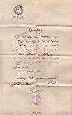 A3147N Certificat de croitoreasă pentru femei, 1912, Dej, județul Cluj foto