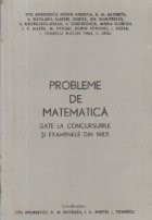 Probleme de matematica date la concursurile si examenele din 1983 foto