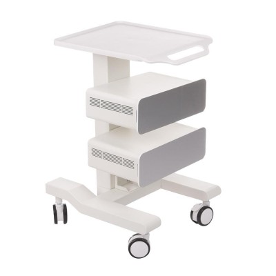Dulap cosmetic mobil, 2 compartimente depozitare, usi magnetice, 70x36.5x48 cm, metal/plastic, alb foto