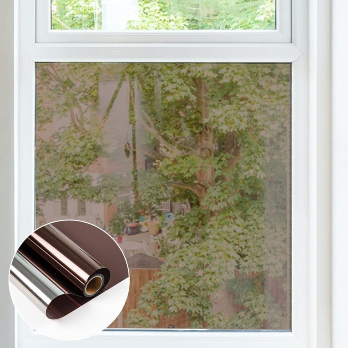 Folie Autoadeziva Pentru Geam cu Protectie Solara UV si Efect de Oglinda, Maro, Calitate Premium, Dimensiune 200 x 60 cm CBD CORAL BEST DEALS 200 cm 6