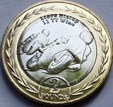 2 pounds 2019 Isle of Man , Steve Hislop - 11 TT Wins, unc-Aunc, km#1652, Europa