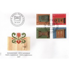 Elvetia 1987 - Mobilă antică, serie pe FDC
