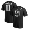 Los Angeles Kings tricou de bărbați black #11 Anze Kopitar Stack Logo Name &amp;amp; Number - S, Fanatics Branded