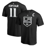Los Angeles Kings tricou de bărbați black #11 Anze Kopitar Stack Logo Name &amp;amp; Number - S, Fanatics Branded