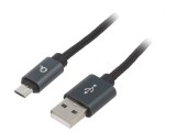 Cablu USB 2.0 A la Micro B Aurit 1,8m Negru, Gembird