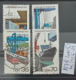 TS21 - Timbre serie DDR 1978 Mi2326 -29 Maritim - feroviar, Stampilat