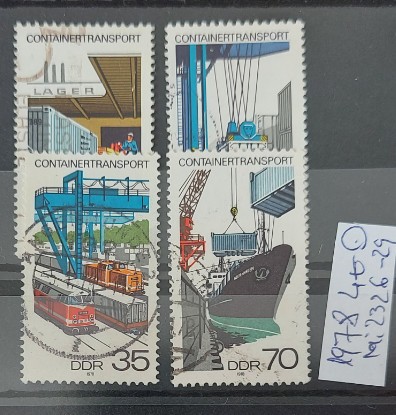 TS21 - Timbre serie DDR 1978 Mi2326 -29 Maritim - feroviar