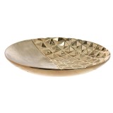 Cumpara ieftin Platou din ceramica Golden 30cm x 30cm x 5cm, Inart
