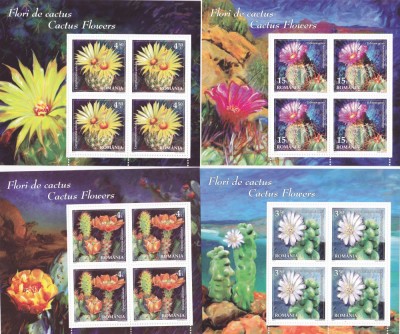 FLORI DE CACTUS,SET MINICOLI,2017,Lp.2160b, MNH ** ROMANIA. foto