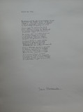 Manuscris de poetul Ioan Alexandru , poezia Vita de vie