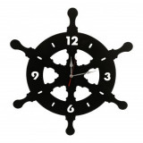 Ceas de perete metalic Krodesign Rudder, diametru 70 cm, negru, VivaTechnix